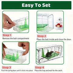2pcs Humane Mouse Traps Catch & Release for Small Rodent Voles