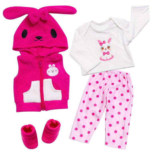 Rabbit Suit Doll Clothes Fit for 17 inch Doll Not Include Doll Gift