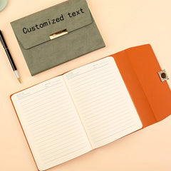 Personalized A5 PU Leather Notebook Magnetic Closure Red Gray Green Yellow