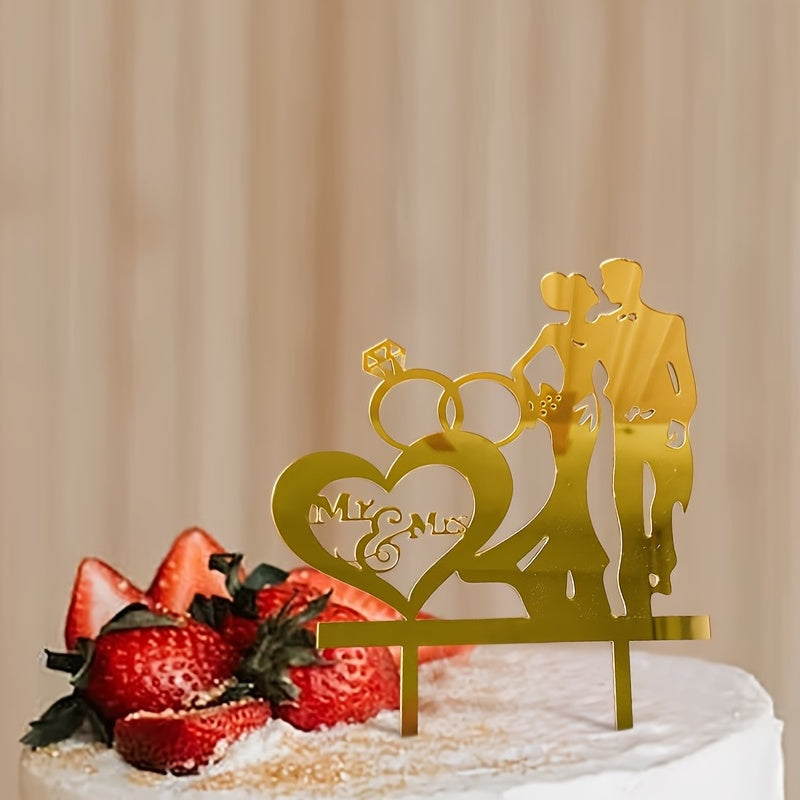 Romantic Mr & Mrs Cake Topper for Special Occasions