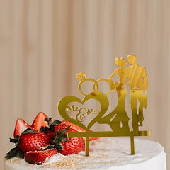 Romantic Mr & Mrs Cake Topper for Special Occasions