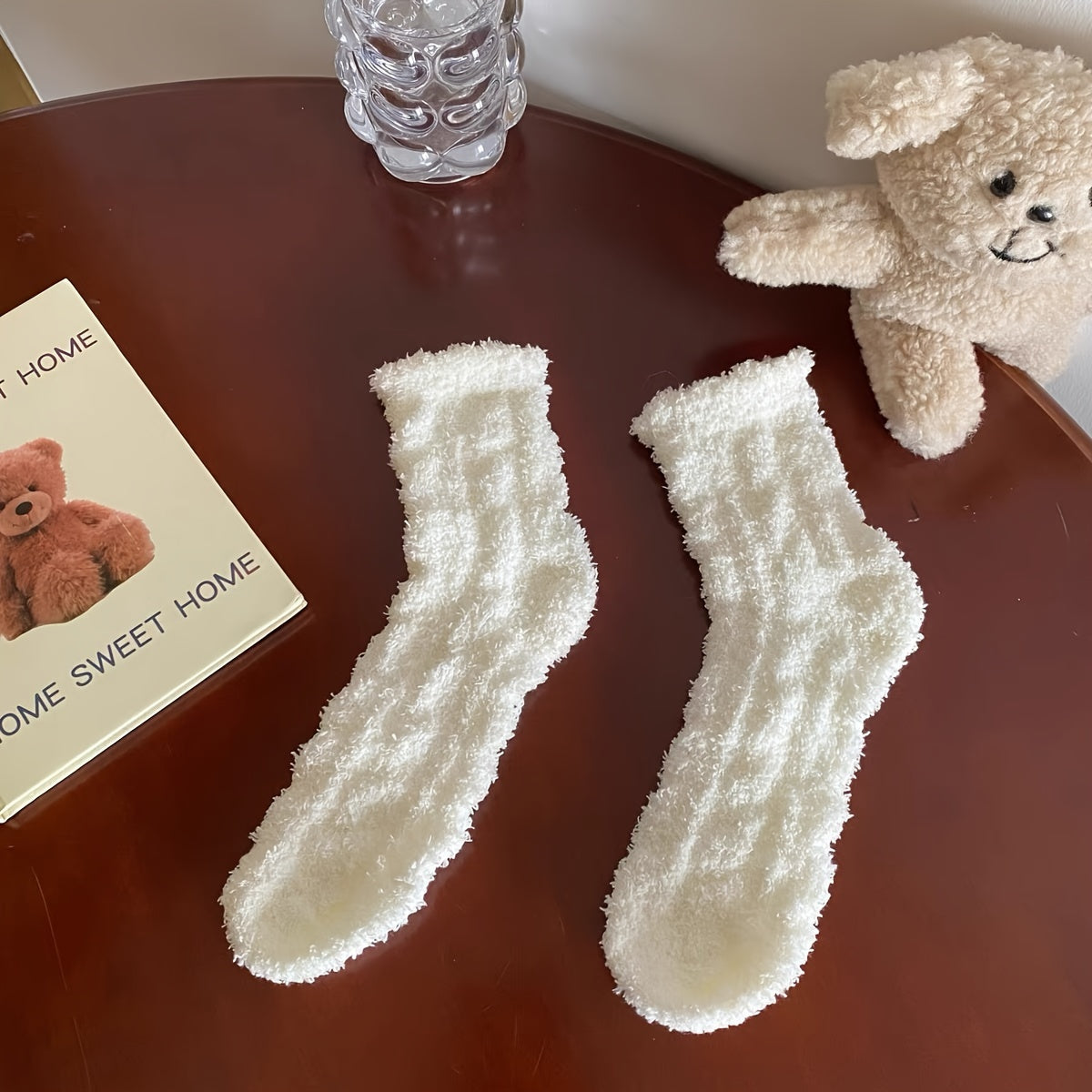 7 Pairs Fuzzy Mid Tube Socks Women's Stockings