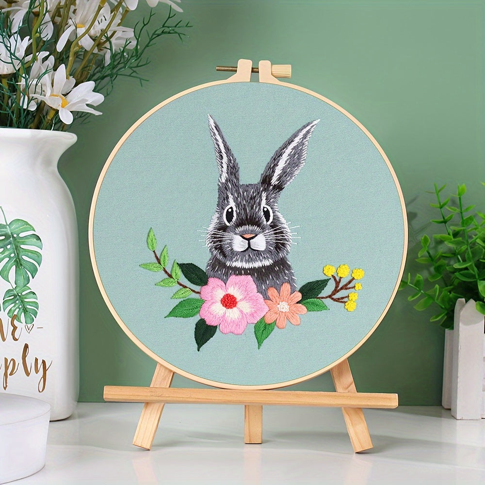 5pcs Animal Embroidery Kit with Hoop 20.07cm