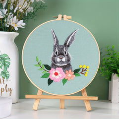 5pcs Animal Embroidery Kit with Hoop 20.07cm