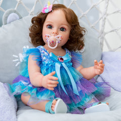 22'' Full Body Silicone Reborn Princess Doll Waterproof Toy