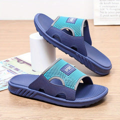 Men's Casual Non Slip Slides Slippers Open Toe Indoor Outdoor Beach Shower Shoes
