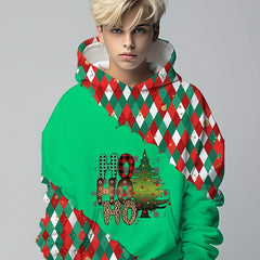 Christmas Tree Pattern Hoodie For Kids Pullover Boy's Clothes
