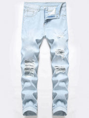 Men's Ripped Slim Skinny Fit Denim Jeans Pants