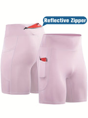 Men's Compression Shorts with Zipper Pocket Quick Dry Base Layer Sportswear