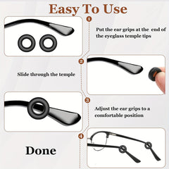 14 Pairs Glasses Ear Grip Strap Holder Silicone Anti Slip Multicolored