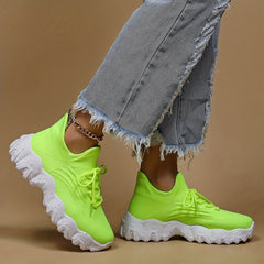 Women's Mesh Running Shoes Breathable Sneakers Lace Up Comfortable Sports