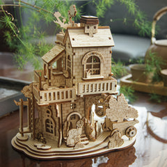 3D Wooden Puzzle DIY Treehouse Model House High Difficulty Building Blocks