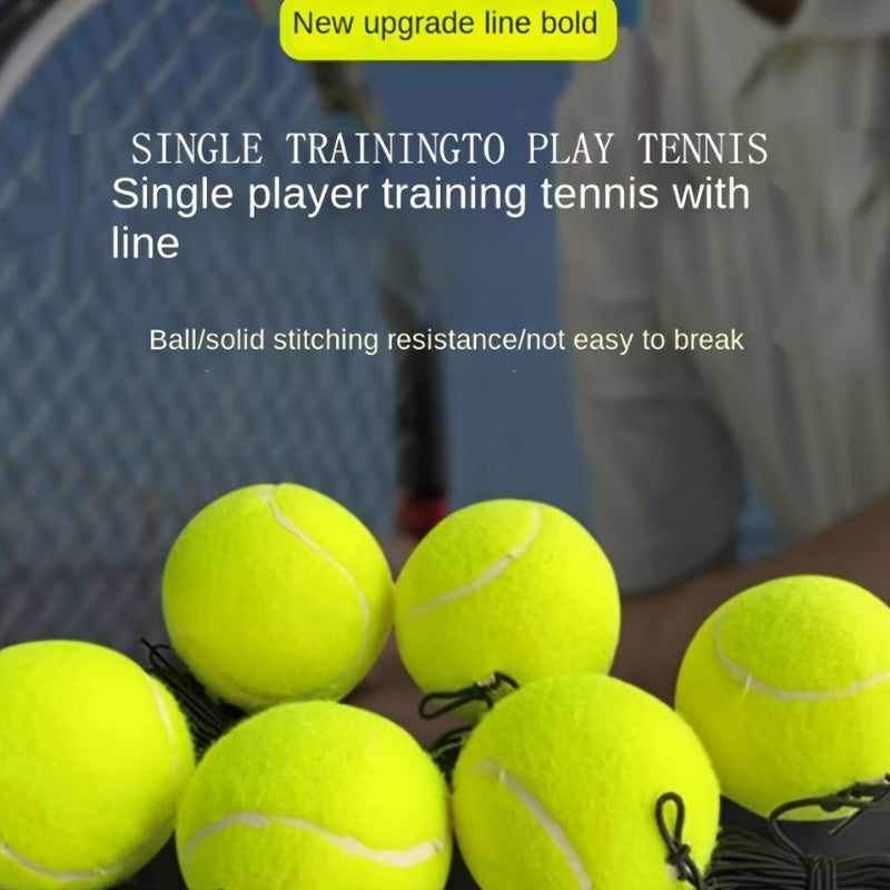6pcs Tennis Training Ball With Elastic Rope for Outdoor Fitness Training