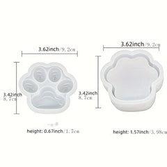 DIY Cat Paw Jewelry Storage Box Resin Mold Silicone Trinket Box