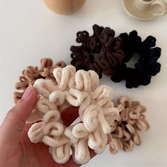 5pcs Plush Hair Rings High Elastic Hair Rope