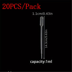 20pcs Plastic Resin Squeeze Pipettes for Silicone Mold Jewelry Making