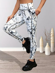 Tie Dye High Rise Fitness Legging With Phone Pockets