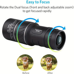 16x52 Portable HD Monocular for Travel Camping Hiking