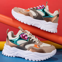 Women's Breathable Mesh Dad Shoes Low Top Sports Shoes