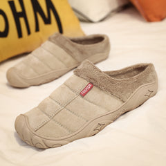 Men's Warm Fleece Non Slip Slides Slippers Comfortable Shoes