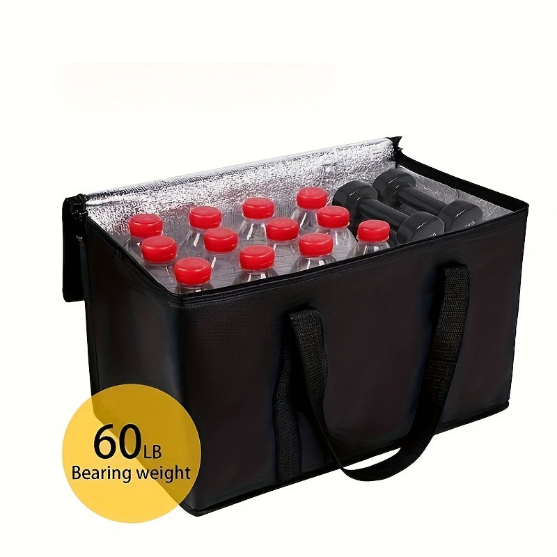Large Capacity Insulated Aluminum Cooler Lunch Bag