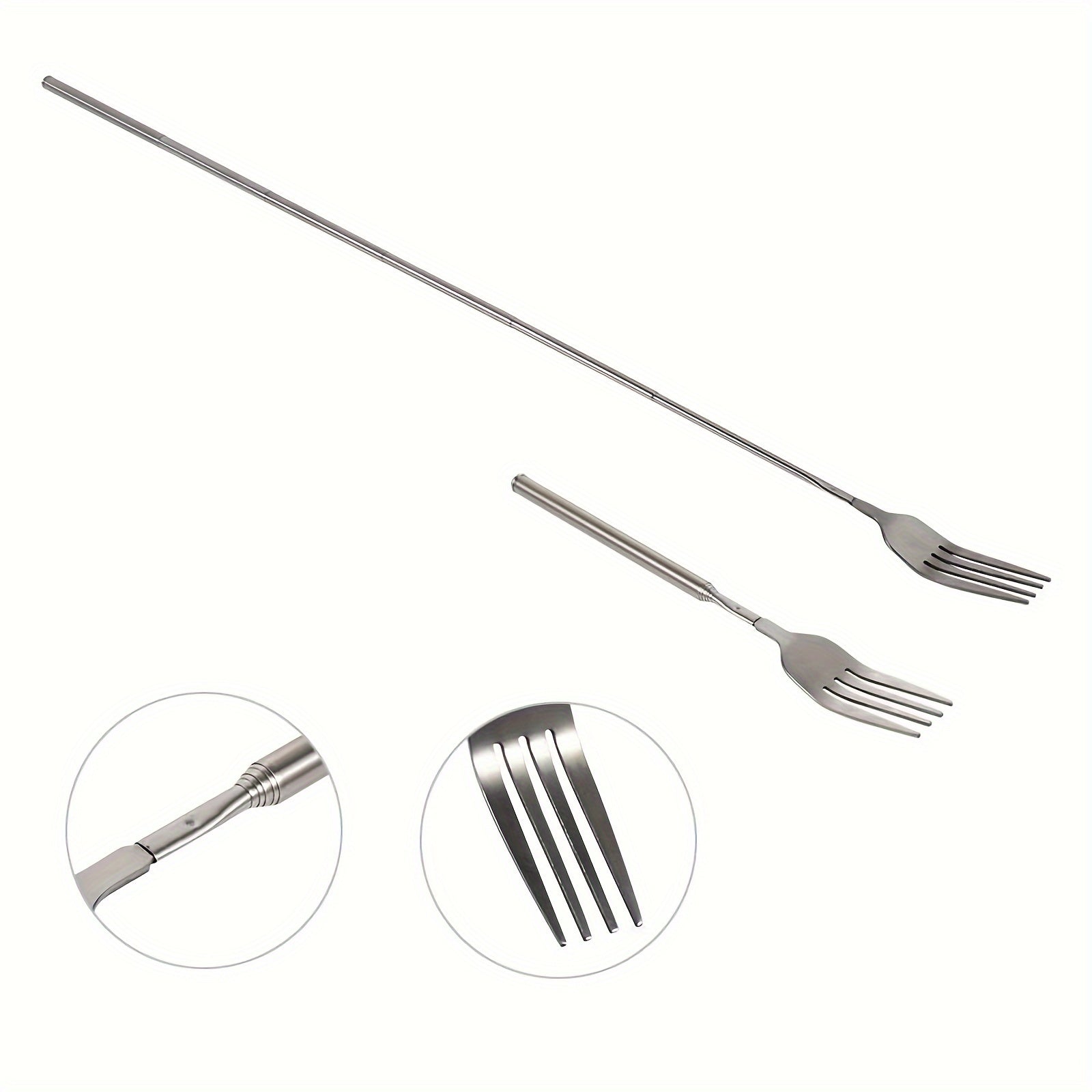 Telescopic Stainless Steel Barbecue Fork