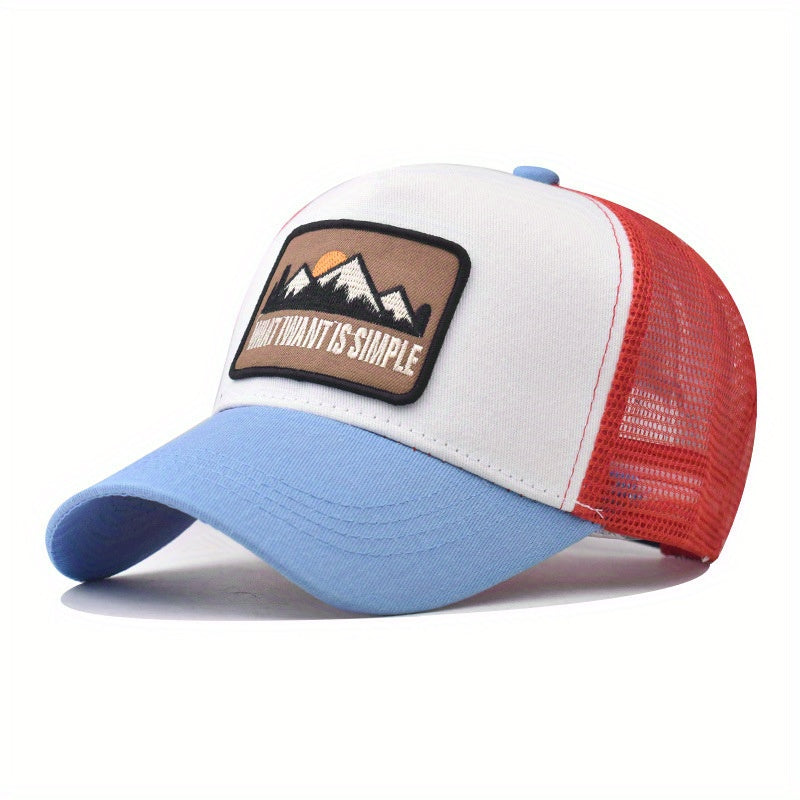 Mountain Patch Baseball Cap Embroidered Unisex Sun Hat Adjustable
