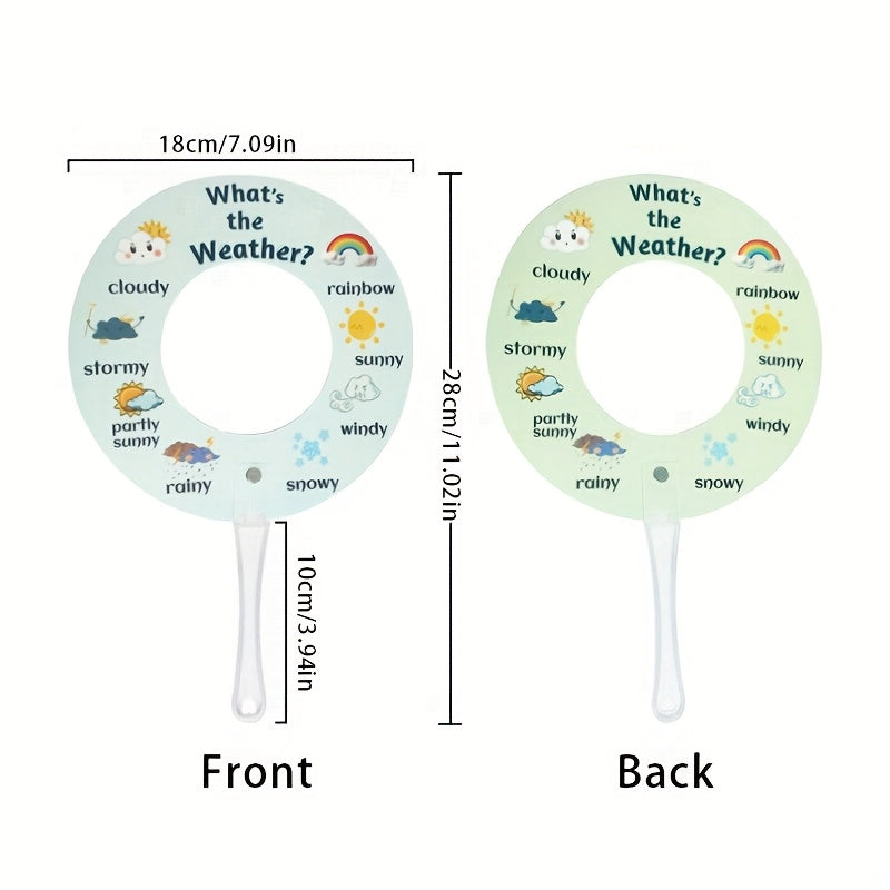 2pcs Weather Signal Cards for Interactive Learning