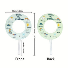 2pcs Weather Signal Cards for Interactive Learning