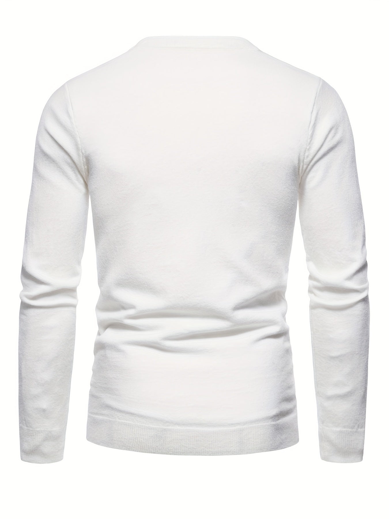 Cartoon Skeleton & Ghost Slim Warm Sweater Men's Casual Retro Style