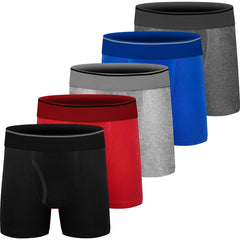 5pcs Boys Boxer Briefs Soft Cotton Underwear Breathable
