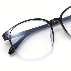 Anti Blue Light Glasses Large Round Frame Phone Computer Glasses with Case