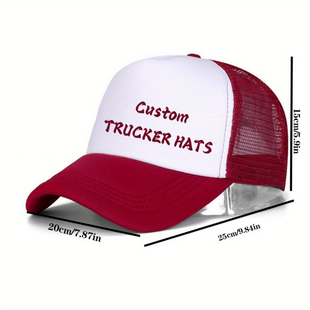 Personalized Custom Truck Driver Hats Two Tone Green Lightweight Foam Base
