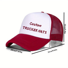 Personalized Custom Truck Driver Hats Two Tone Green Lightweight Foam Base