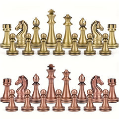 Wooden Foldable Chessboard with Metal Pieces - Christmas Game Gift