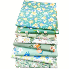 8pcs Cotton Twill 100 Quilt Pieces Rag Doll Small Clothes Fabric Set