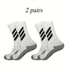 2 Pairs Non Slip Soccer Socks Outdoor Sports Socks Football Socks
