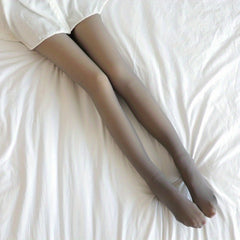 Plush Lined Tights Opaque Thermal Pants High Waist Elastic Leggings