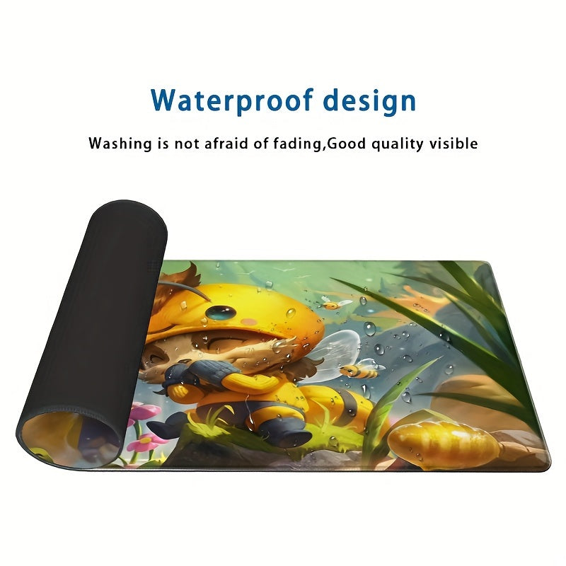 Large Cartoon Bee Mouse Pad Non-slip Rubber Washable
