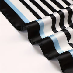 Striped Bandana Classic Print Square Scarf Head Wrap Women Satin Neckerchief Hai