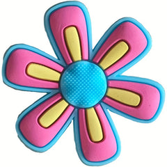10Pcs Flower Pattern Shoe Charms for Bubble Slides Sandals Shoe Decorations