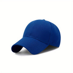 Vintage Solid Cotton Adjustable Baseball Cap for Outdoors