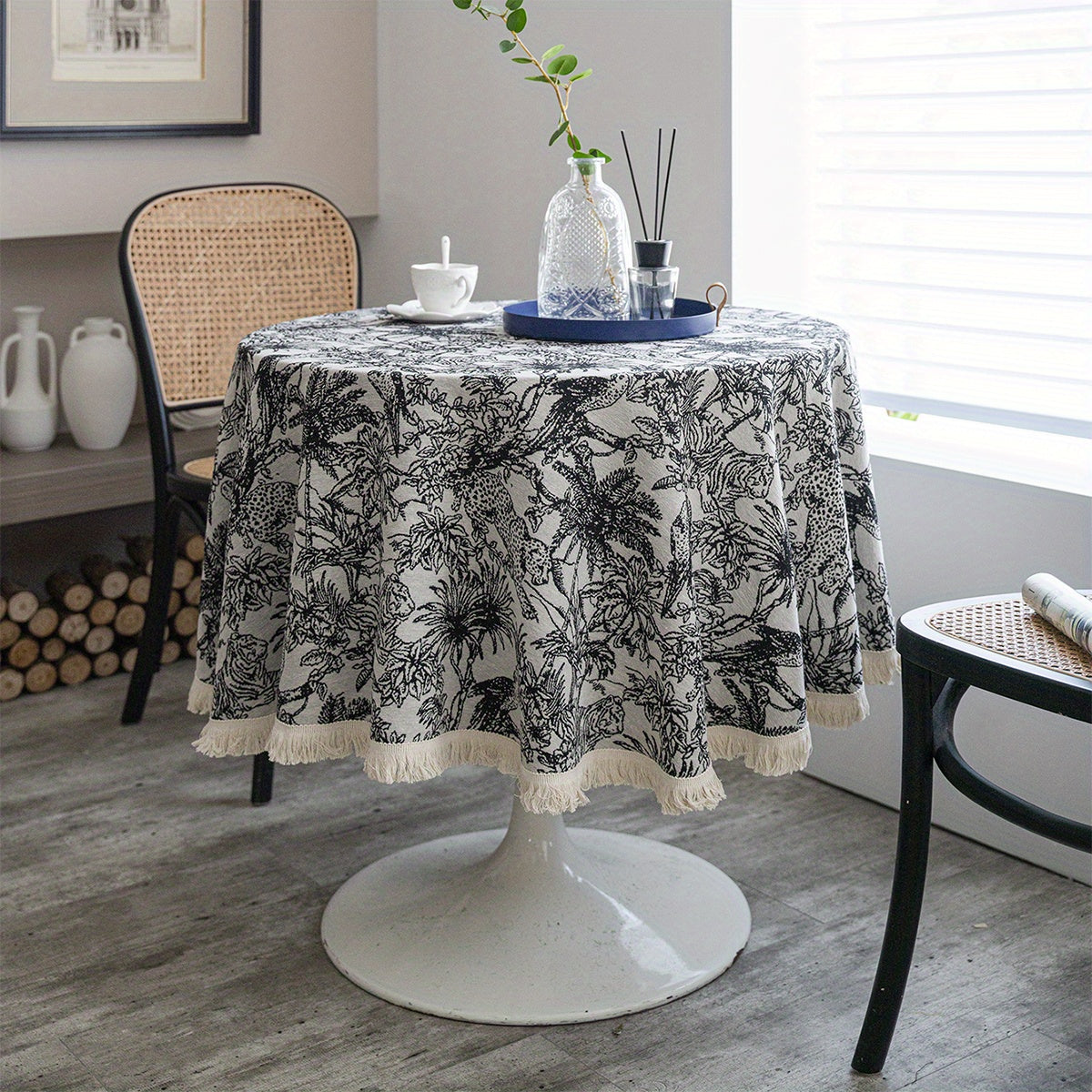 Coconut Tree Tablecloth American Style for Home Decor and Dining