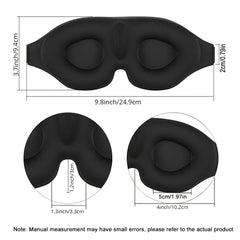 4pcs Blackout Eye Mask With Earplugs & Storage Bag 3D Contoured Blindfold