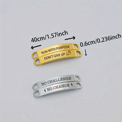 Personalized Shoe Lace Buckles for Couples - Anniversary Gift - Metal Sho