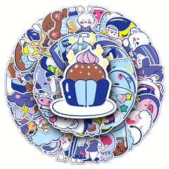 52pcs Cartoon Graffiti Stickers DIY Decoration Waterproof Stickers