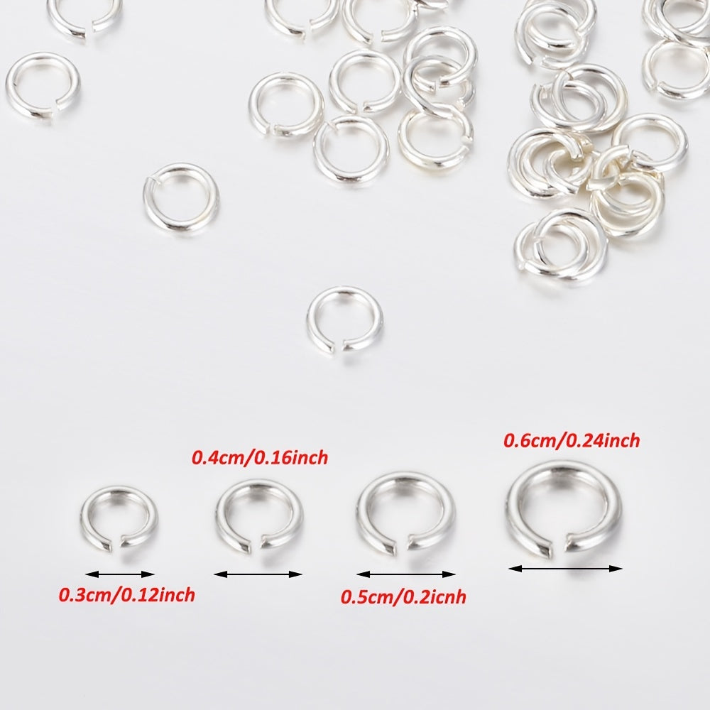 30pcs 925 Sterling Silver Open Jump Rings 3 6mm Split Ring Connectors