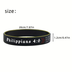 Religious Bible Verse Silicone Bracelet Power Of Faith Wristband