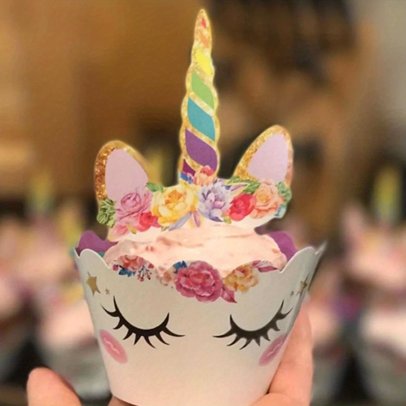 12pcs Unicorn Cake Toppers Cupcake Decorations Unicorn Themed Cake Decorations