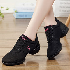 Mesh Anti Slip Breathable Thick Sole Heightened Dance Shoes